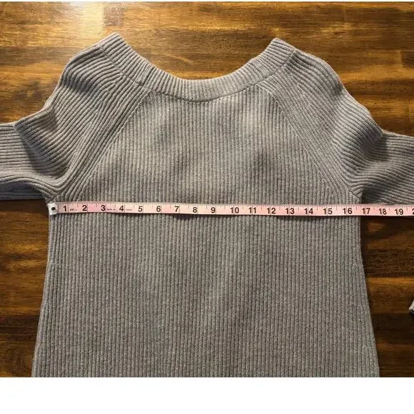 Banana Republic Women’s Small Sweater Wool Blend Ribbed Knit Pullover Tie Back - Picture 4 of 5